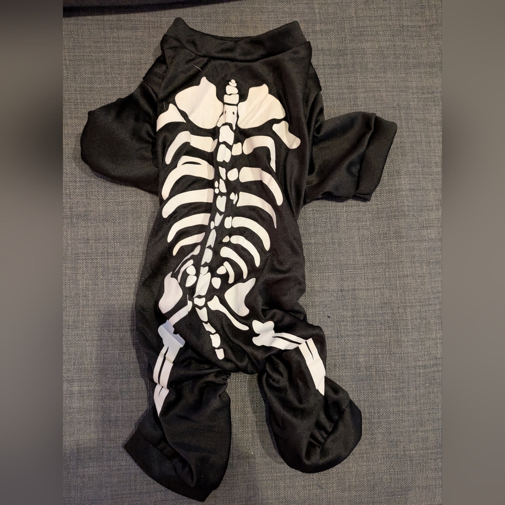 Skele-Dog Pet Skeleton Halloween Costume, Medium